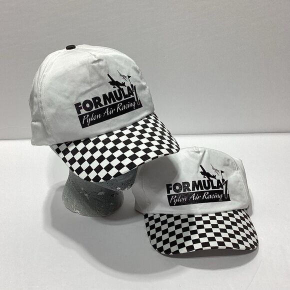 Formula 1 Pylon Air Racing Snapback Hat Pylon Air Race Black And White Hats